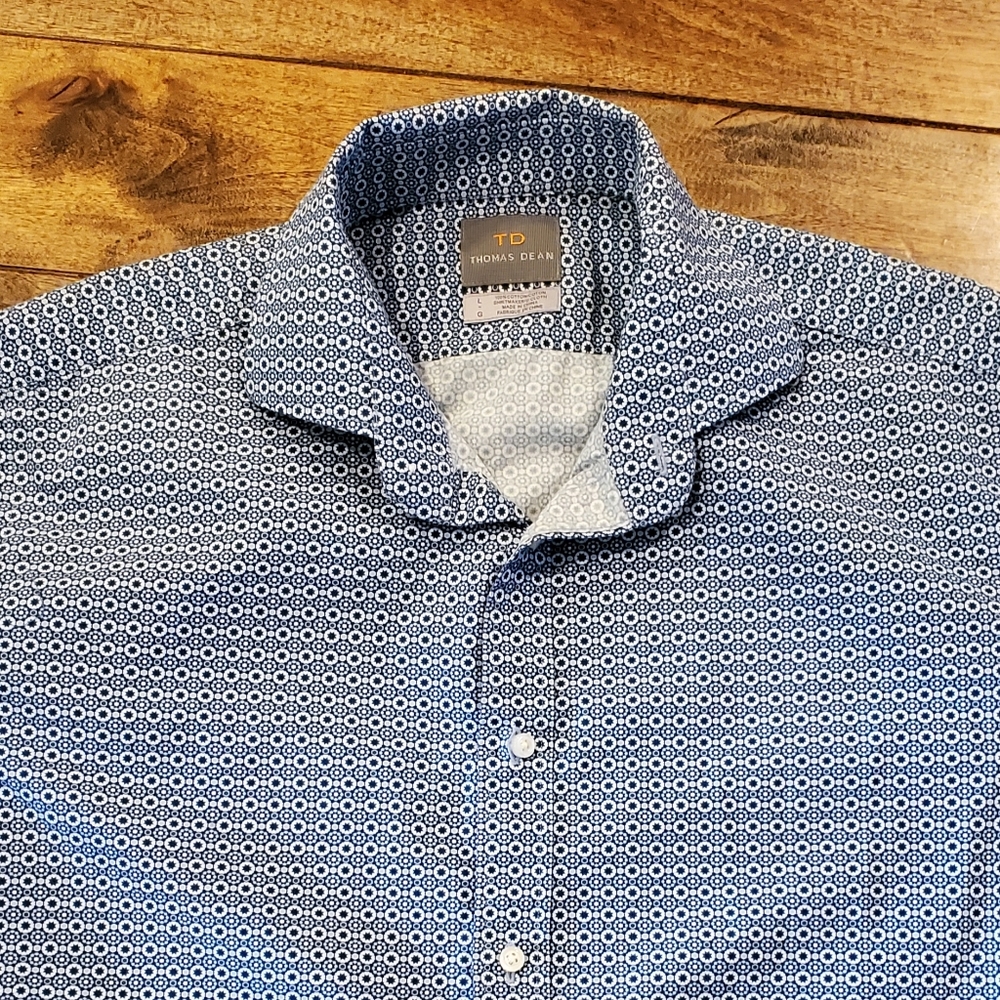 Men's Thomas Dean button-front shirt‎